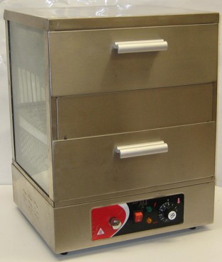 hot dog warmer cabinet - rear view