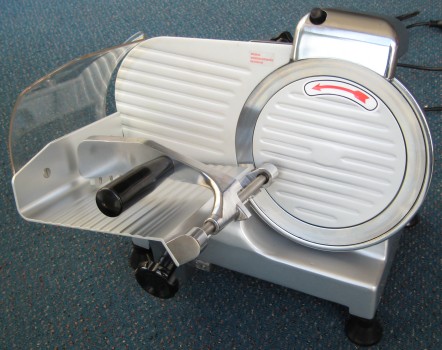 meat slicer - front view