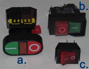 Meat slicer switches