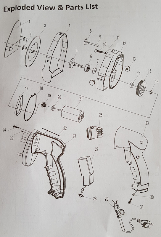 kebab slicer parts